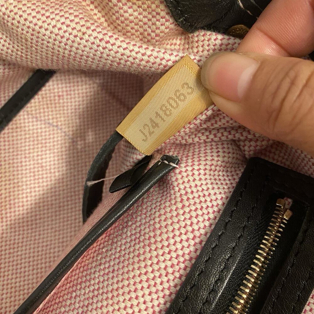 VTG 90s Dooney & Bourke BlackPebble Leather ToteBag Crossbody GoldTone Hardware - Picture 7 of 15